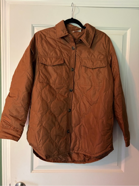 Neuflora Jackets & Blazers - Quilted Button-Front Bomber Jacket in Rust